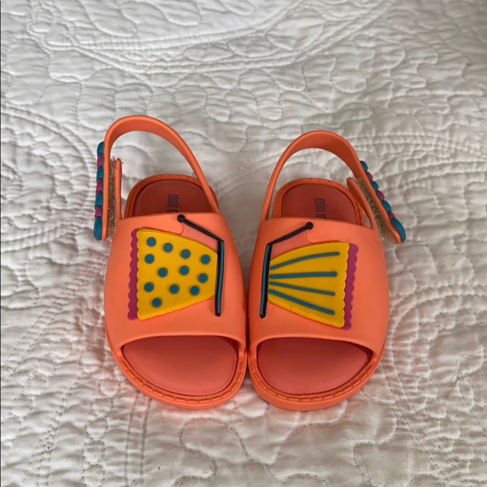Orange Butterfly Mini Melissa Sandals